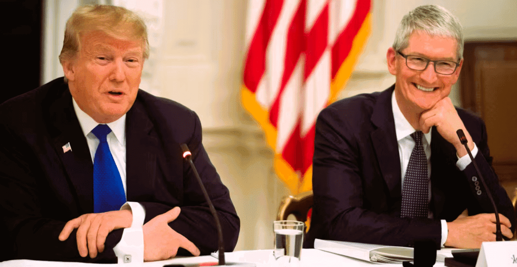 tim cook and trump